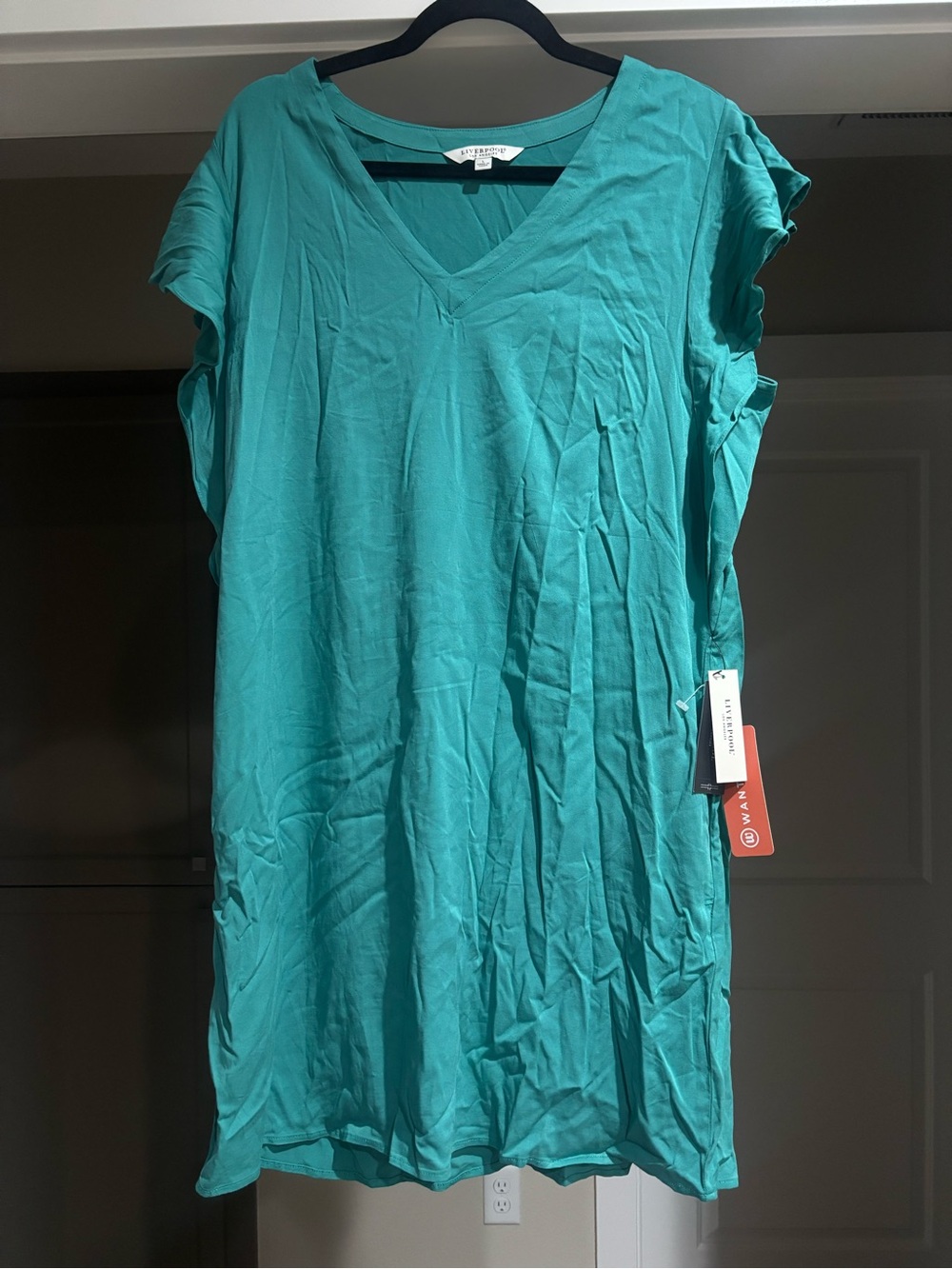 Liverpool Los Angeles Mermaid Teal V-Neck Tunic